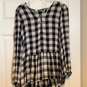 Blue and white American Eagle blouse